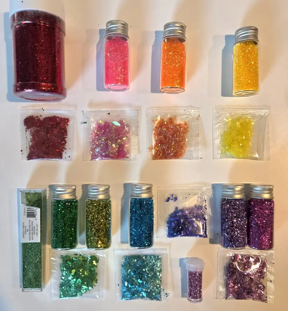 Glitter Lot Rainbow Colors Craft Art DIY Resin Cheer Scrapbooking
